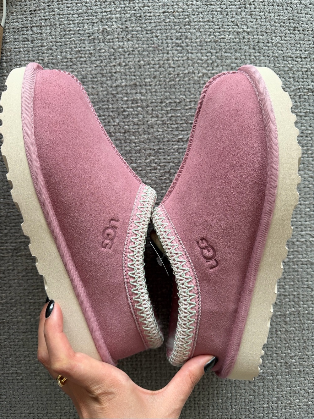UGG Tasman II Pink Suede Slippers Women’s 9 Brand New in Box - Picture 10 of 12
